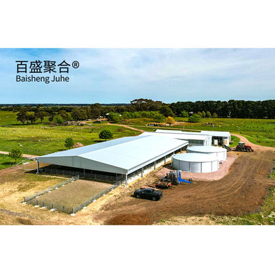 Xây dựng kim loại cấu trúc thép tùy chỉnh cho bò bò bò / chăn cừu / nhà lợn