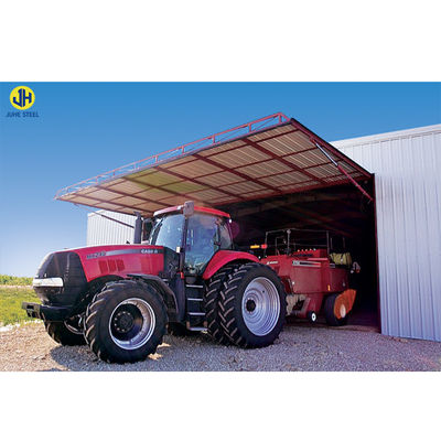 An toàn Cấu trúc thép bền giá rẻ Xưởng kho Prefab Nhà để xe hangar Shed