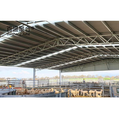 Ánh kính kim loại nhôm Prefab Thép Xây dựng Xây dựng nông nghiệp cho chuồng bò