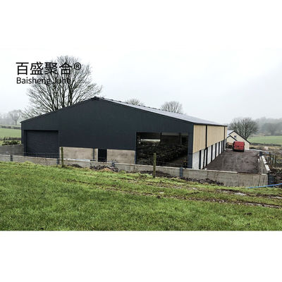 Ánh kính kim loại nhôm Prefab Thép Xây dựng Xây dựng nông nghiệp cho chuồng bò