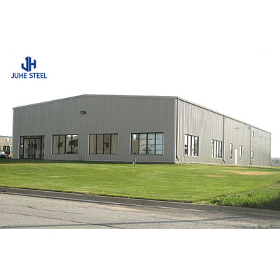 Industrial Prefabricated Steel Structure Workshop Hall với cửa sổ hợp kim nhôm