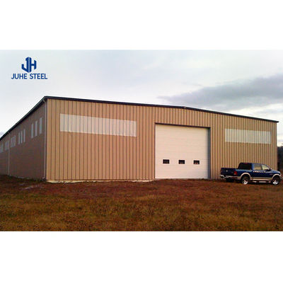 Industrial Prefabricated Steel Structure Workshop Hall với cửa sổ hợp kim nhôm