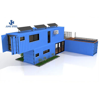 Cửa hàng cà phê chứa 40ft có thể di chuyển cao với cửa sổ nhôm và hệ thống thủy lực