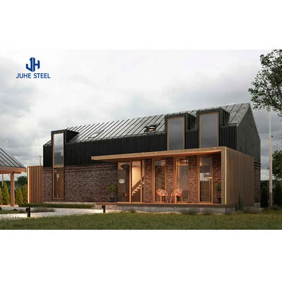 Sliding Door Prefab Steel Frame Structure House Kits Villa với cửa sổ hợp kim nhôm