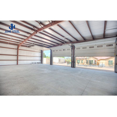 Dễ dàng lắp ráp Prefab Metal Steel Structure Nhà để xe với Solid H-shaped Steel Beam