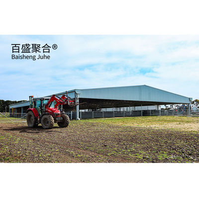 Thép Nông nghiệp Prefab Thép cấu trúc Cừu nuôi dê Chỗ trú ẩn Chùa nhà với H Beams