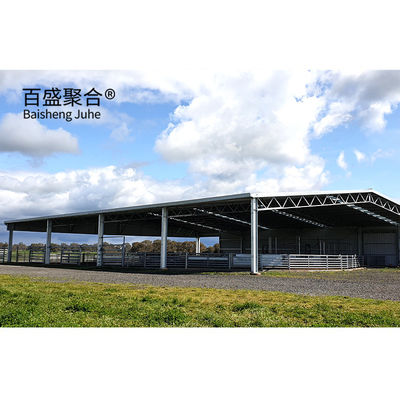 Thép Nông nghiệp Prefab Thép cấu trúc Cừu nuôi dê Chỗ trú ẩn Chùa nhà với H Beams