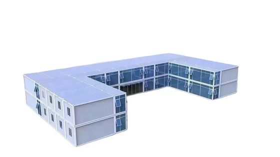 Cánh cửa thép tùy chỉnh sống di động vận chuyển thùng chứa văn phòng sang trọng nhà phẳng gói