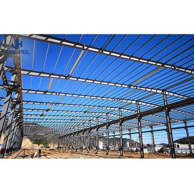 Thiết kế nhanh Khung cấu trúc thép nhẹ Kho chứa kim loại tiền chế với độ trải dài lớn