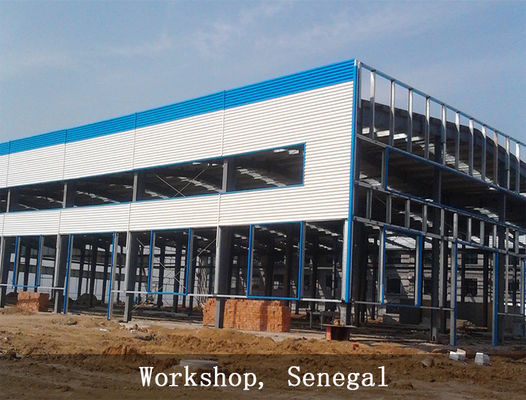 Q235B Nhà máy cấu trúc kim loại thép tiền chế Xưởng bán kho lưu trữ
