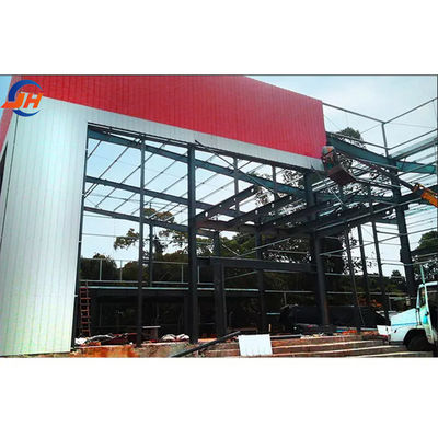 Xưởng xây dựng thép trong kho với cửa sổ hợp kim nhôm và khung kim loại thép