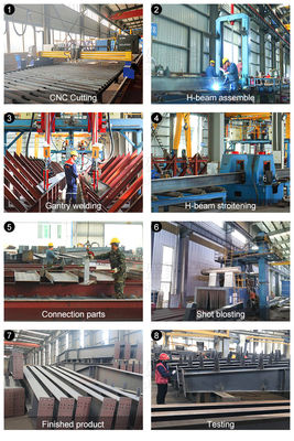 Q345 Q235 Thép nhẹ khung chính Thép cấu trúc Cửa hàng kho cho công nghiệp