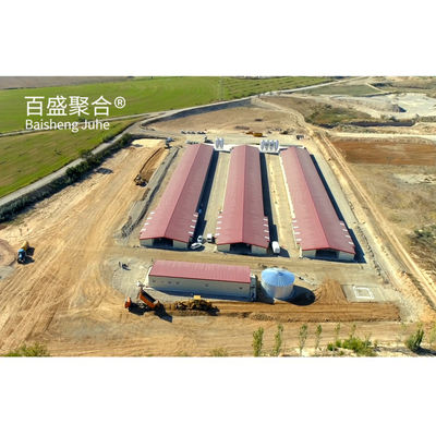 ± 1% Độ khoan dung Xây dựng nhanh cấu trúc thép Nhà gà cho trang trại gia cầm chế tạo sẵn