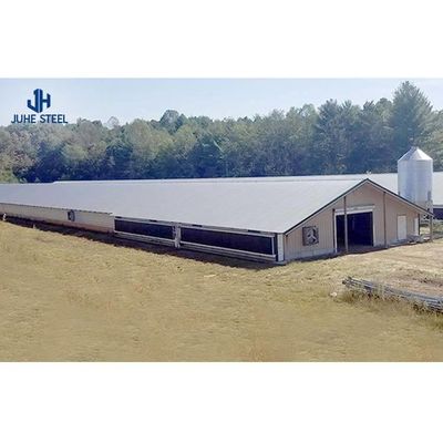 Cấu trúc thép Chicken House Broiler House Farm Shed Chicken Building với hàn