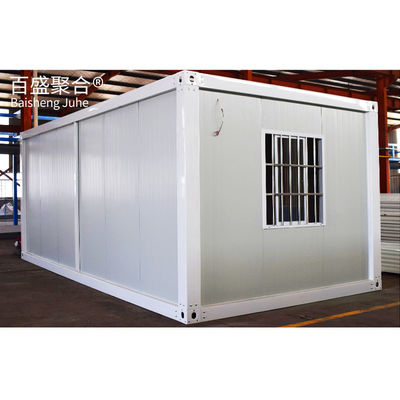 Container House at với mái nhà của 50/75mm EPS Sandwich Panel / Rock Wool