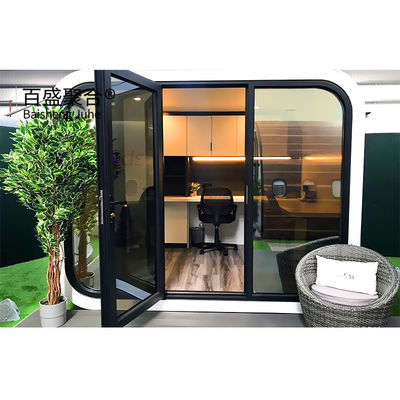 Kiosk House Apple 20Ft 40Ft Thép kẽm khung ngoài trời Modern Prefab Office Pod Cabin