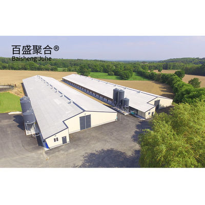 Thép Light Frame Broiler Chiên nhà với sandwich Panel mái nhà và màu sắc tùy chỉnh