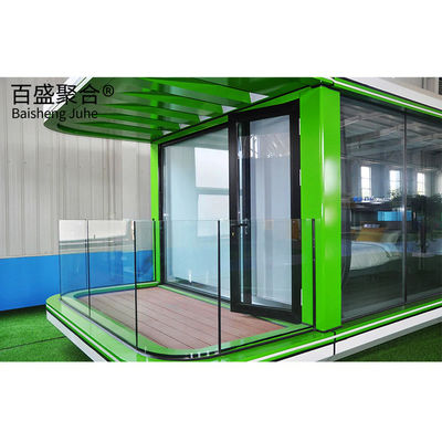 Nhà biệt thự trang trí cảnh quan Nhà cápsula táo di động được chế tạo sẵn với sân thượng