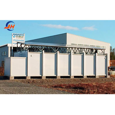 Cửa sổ hợp kim nhôm Prefabricated Pre-engineered Steel Structure Workshop Building cho chế biến thức ăn