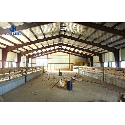Thiết kế nhà chứa gia súc hạng nặng Thép Prefab Ngựa bò ổn định cho hiệu quả hội thảo