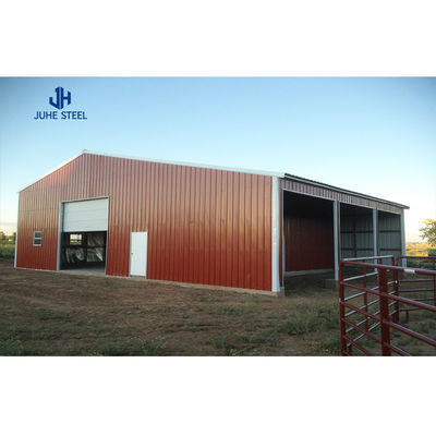 Đặt nhanh Prefabricated Horses Barn Thiết kế Thép Nhà chế tạo cho các tòa nhà nông nghiệp