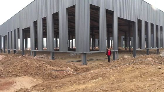 Mở rộng xây dựng trước ánh sáng I Beam Xây dựng kho với cửa sổ hợp kim nhôm