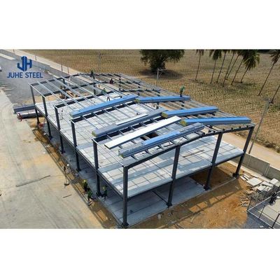 Q235B Cửa sổ hợp kim nhôm Cấu trúc thép thực tế Tòa nhà Cấu trúc lưới dài