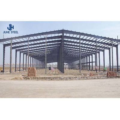 Thép cấu trúc xưởng kho Hangar House với rộng Span H Beam và I Beam Cột