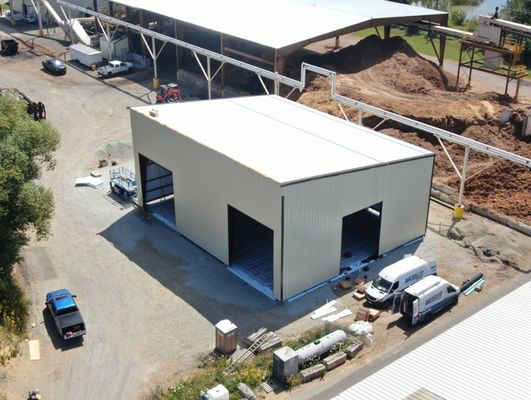 hàn cấu trúc thép tiền chế kho cho xưởng kho hangar garage
