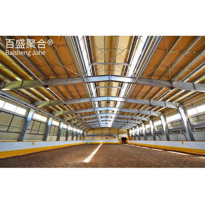Một tấm thép mái nhà nông nghiệp Prefab Nhà khung thép với dịch vụ uốn cong