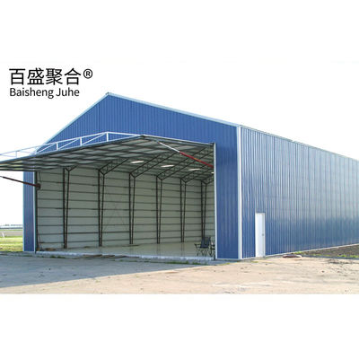 Hangar máy bay chế tạo sẵn với cấu trúc thép sơn và cửa sổ hợp kim nhôm