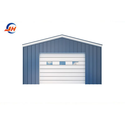 Phần cấu trúc chính Coulmn Steel Frame Workshop cho nhà để xe màu xanh lá cây trong Prefab