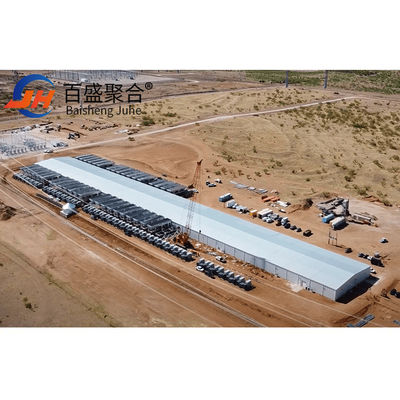 Xưởng xây dựng thép Lưu trữ tùy chỉnh với gạch mái dài và khung kẽm