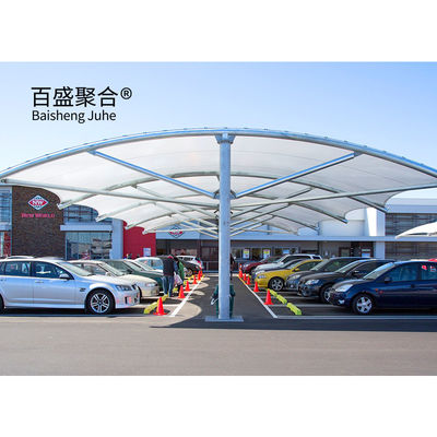 Thép khung Lều đậu xe Nhà kho xe ô tô Thiết kế mái nhà cấu trúc màng kiến trúc Carport