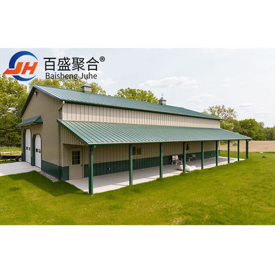Phòng garage cấu trúc thép theo phong cách tùy chỉnh với cửa sổ sơn tiêu chuẩn ASTM