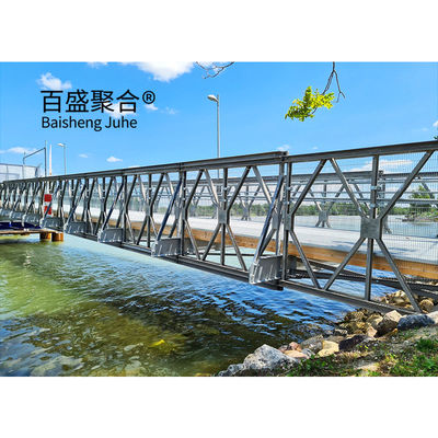 Thép Truss Frame Bridge Modular Prefab Portable HD200 với tổng chiều dài 15m-60m