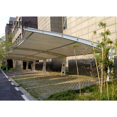 Chống tuyết một cantilever Carport Metal Canopy với vải màng vải
