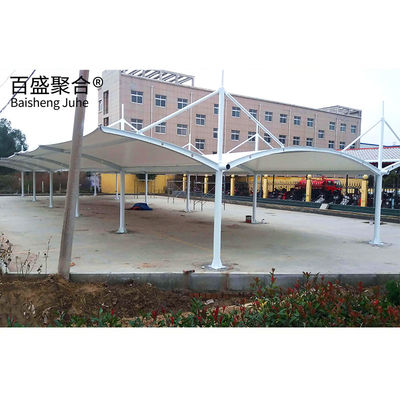 PVDF / PTFE Sail Finishing Cấu trúc thép 10x20 Metal Garage Canopy