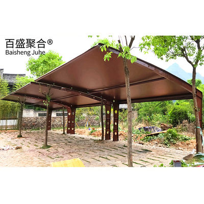 Mbrane Fabric PVDF/PTFE Sail Finishing Steel Metal Carport Canopy