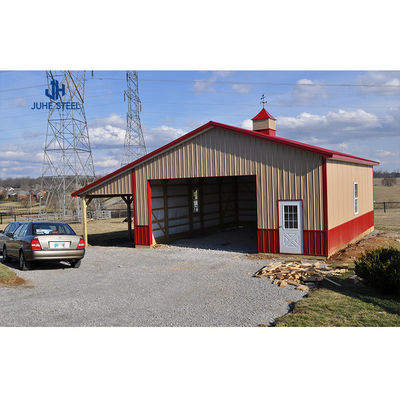 Heavy Duty Prefab Metal Carports thép di động với cửa trượt