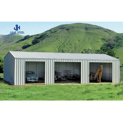 Cấu trúc thép kim loại di động Tòa nhà nhà để xe với cửa và thép hình H