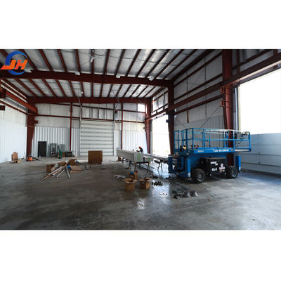 Kim loại Prefab Steel cấu trúc kho với hình dạng H rắn khung chính 200Km / H tải gió