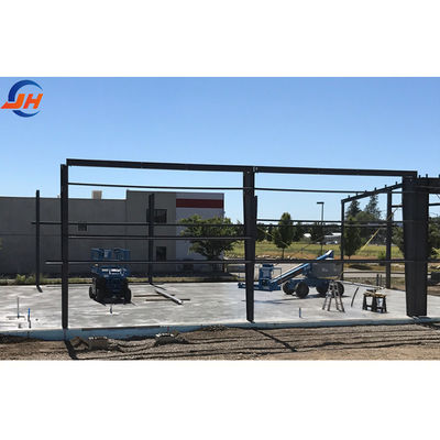 Kim loại Prefab Steel cấu trúc kho với hình dạng H rắn khung chính 200Km / H tải gió